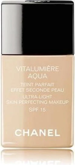 Chanel Vitalumiere Aqua Foundation - 30 Beige - SPF15 - 30 Ml -Cosmetisch Korting 548x1200