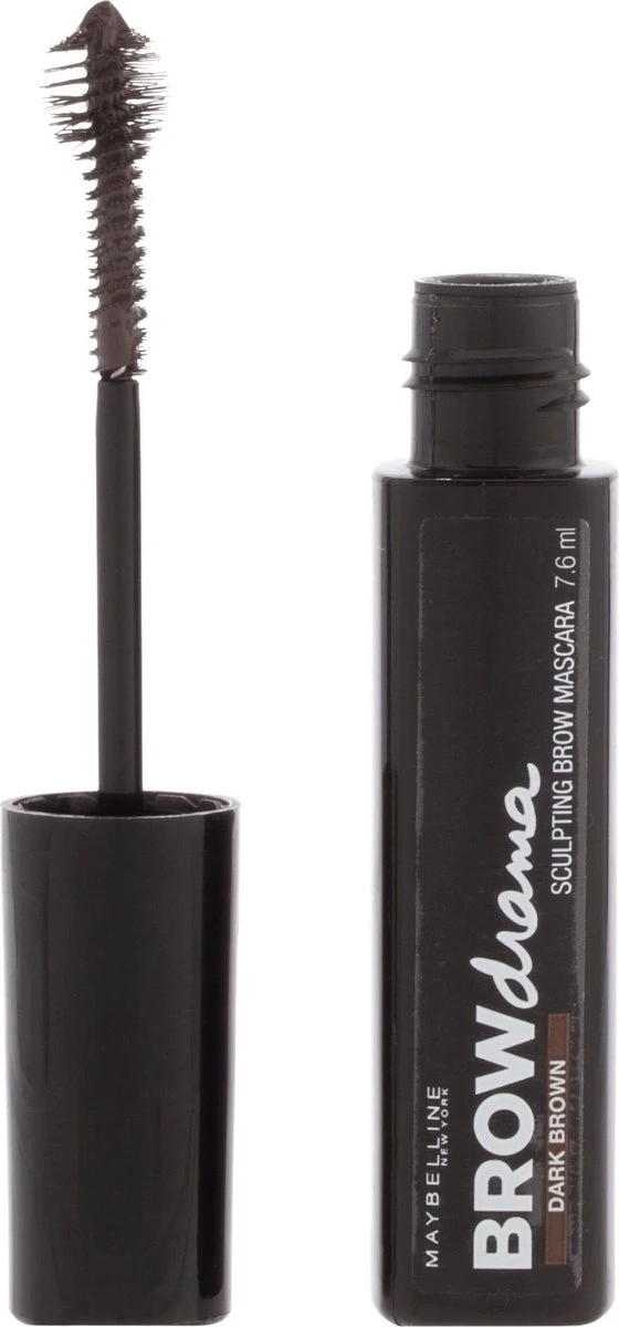 Maybelline Brow Drama Sculpting Wenkbrauw Mascara - Dark Brown 5 Maybelline Brow Drama Sculpting Wenkbrauw Mascara - Dark Brown - Afbeelding 5