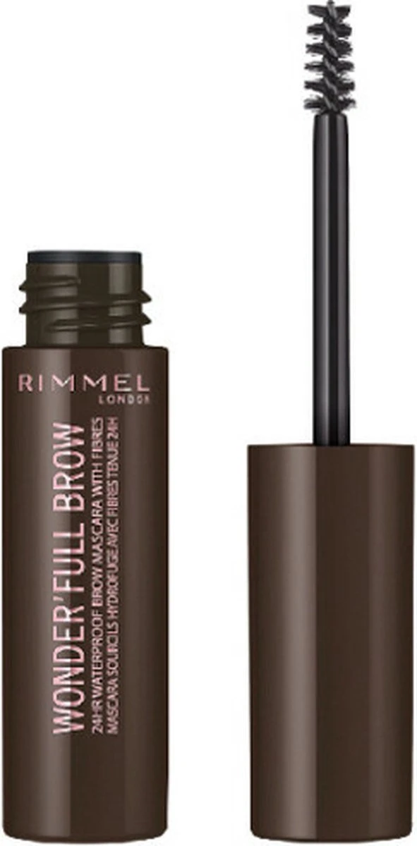 Rimmel London Wonder'full 24 Hour Brow Mascara - Wenkbrauwgel - 003 Dark Brown 2 Rimmel London Wonder'full 24 Hour Brow Mascara - Wenkbrauwgel - 003 Dark Brown - Afbeelding 2