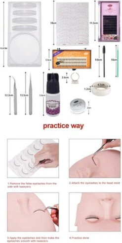 Lashes & More | Wimperextensions Starters Pakket + Luxe Nano Mister | Oefenset Voor Beginnend Wimperstylist | Lash Kit | Oefen Wimper Set -Cosmetisch Korting 606x1200 1