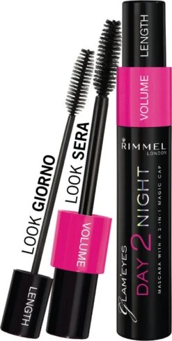 Rimmel London Day2Night 2-in-1 Mascara Voor Een Dag- En Avondlook - 001 Black -Cosmetisch Korting 608x1200 1