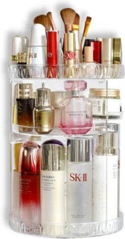 LuZana Make-Up Organizer - Beauty Organizer Voor Make Up - 360° Roterend - Opbergbox - Opbergdoos Cosmetica - Sieradendoos - Nagellak - Lippenstift - Transparant - Cadeautje Voor Vrouw -Cosmetisch Korting 629x1200 1