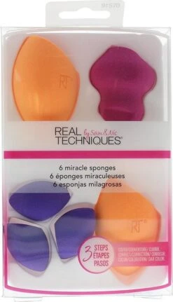 Real Techniques 6 Miracle Sponges - Make-up Spons -Cosmetisch Korting 688x1200 1