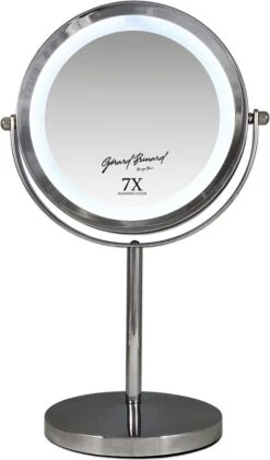 Metalen Verlichte Make-up LED Spiegel Dubbelzijdig 17,5CMØ 7x Vergroting 5 Metalen Verlichte Make-up LED Spiegel Dubbelzijdig 17,5CMØ 7x Vergroting -Cosmetisch Korting 704x1200 3