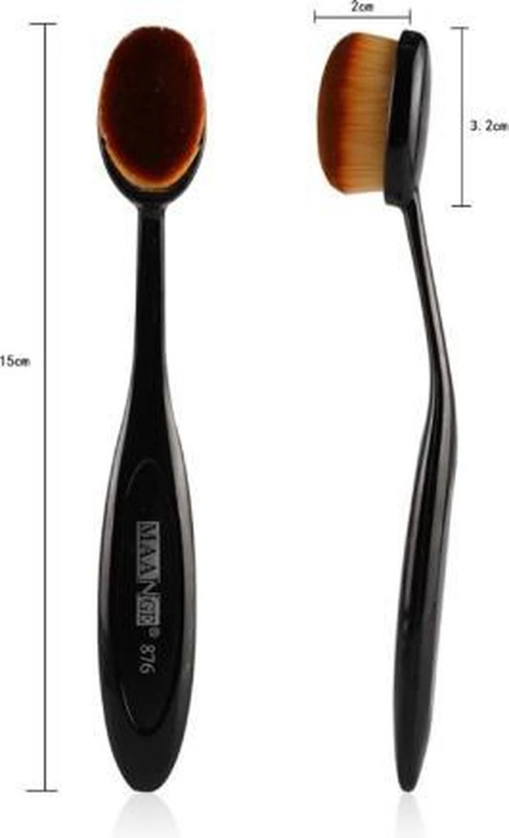 Brush - Make-up - Ovale Brush - Make Up Kwast - Make-up Kwast - Oval Make Up Brush - Foundation Brush - Make-up Brush | 1 Stuk 2 Brush - Make-up - Ovale Brush - Make Up Kwast - Make-up Kwast - Oval Make Up Brush - Foundation Brush - Make-up Brush | 1 Stuk - Afbeelding 2