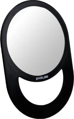 Evolize Onbreekbare Spiegel Met Handvat - Ø 16,5 Cm - Ophangbaar - Rond - Handspiegel - Kappersspiegel - Reisspiegel - Make Up - Afmeting: 28 X 19 Cm - Zwart -Cosmetisch Korting 753x1200