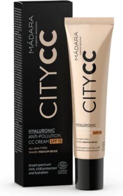 MÁDARA Anti-Pollution CC Cream SPF15 Medium Beige 40ml - Hyaluronzuur -UVA/UVB -Cosmetisch Korting 757x1200 1