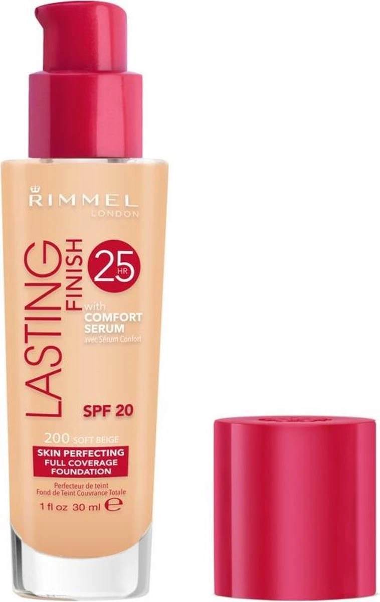 Rimmel London Lasting Finish Foundation - 200 Soft Beige 2 Rimmel London Lasting Finish Foundation - 200 Soft Beige - Afbeelding 2
