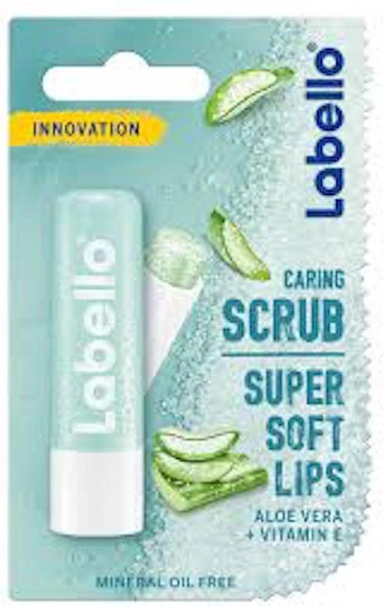 Labello Verzorgende Lipscrub Aloe Vera - Verzorgende Carin Scrub Balsem 1 Labello Verzorgende Lipscrub Aloe Vera - Verzorgende Carin Scrub Balsem
