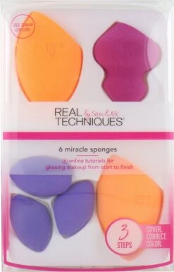 Real Techniques 6 Miracle Sponges - Make-up Spons -Cosmetisch Korting 768x1200 2