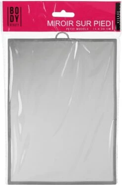 Basic Make-up Spiegel/scheerspiegel Op Standaard Kunststof 18 X 24 Cm Grijs - Badkamer/kaptafel Opmaakspiegels -Cosmetisch Korting 793x1200 1