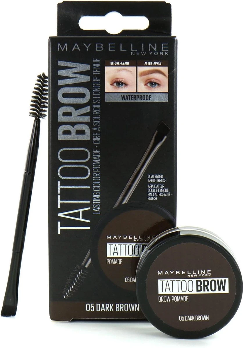 Maybelline Tattoo Brow Lasting Color Pomade - 05 Dark Brown 1 Maybelline Tattoo Brow Lasting Color Pomade - 05 Dark Brown