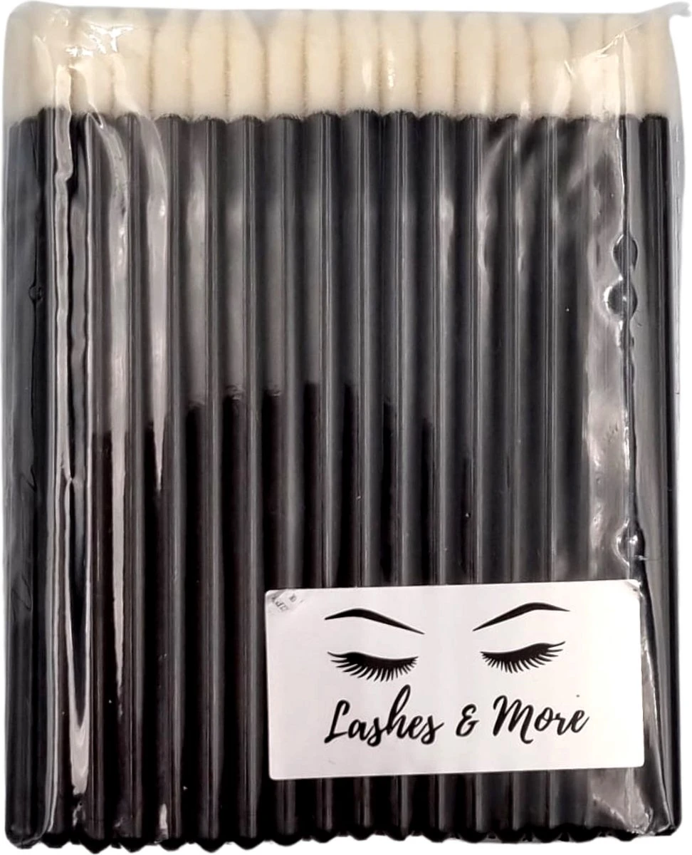 Lipgloss Borsteltjes - Oogschaduw Borsteltjes - Lipbrush - Lipgloss Applicators -Lippenstift & Oogschaduw & Lipgloss Brushes Kwasten - 100 Stuks - Zwart 2 Lipgloss Borsteltjes - Oogschaduw Borsteltjes - Lipbrush - Lipgloss Applicators -Lippenstift & Oogschaduw & Lipgloss Brushes Kwasten - 100 Stuks - Zwart - Afbeelding 2